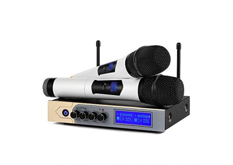 Alliage Microphone sans fil Usb Microphone Bluetooth sans fil sans pilote  Un remorquage deux Karaoké à domicile