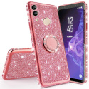 Miagon Bling Coque pour Huawei Honor 10 Lite,Brillant Paillette Strass 360 Degré Diamant Supporter Très Mince Souple Silicone