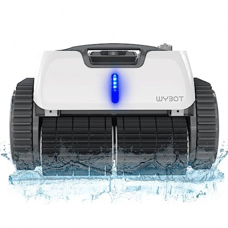 WYBOT Robot Piscine sans Fil Fond et Parois Ligne deau pour 120 Minutes,Nettoyage Efficace avec Triple Moteur,Charge Rapide,