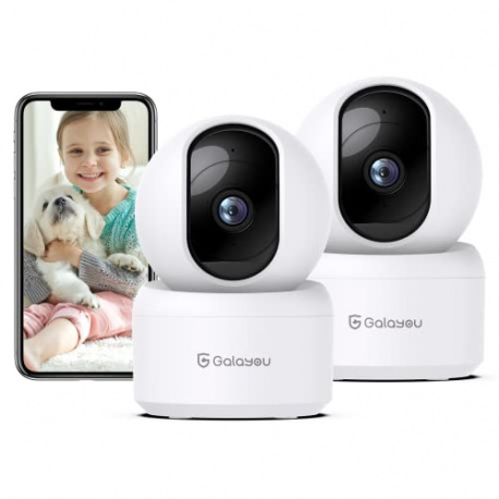 GALAYOU 3K 5MP  Babyphone Camera Surveillance WiFi - Camera Bebe sans Fil, Détection Humaine AI Suivi Intelligent 360° avec E