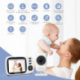 Babystar Babyphone avec caméra, babyphone vidéo sans Fil, Vision Nocturne, Surveillance de la température, Module Audio VOX b