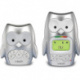 VTech- BM2300 Babyphone Hibou Family - Grande portée jusquà 300 m - Fonction interphone - Niveau 5 Indicateur de Bruit LED -